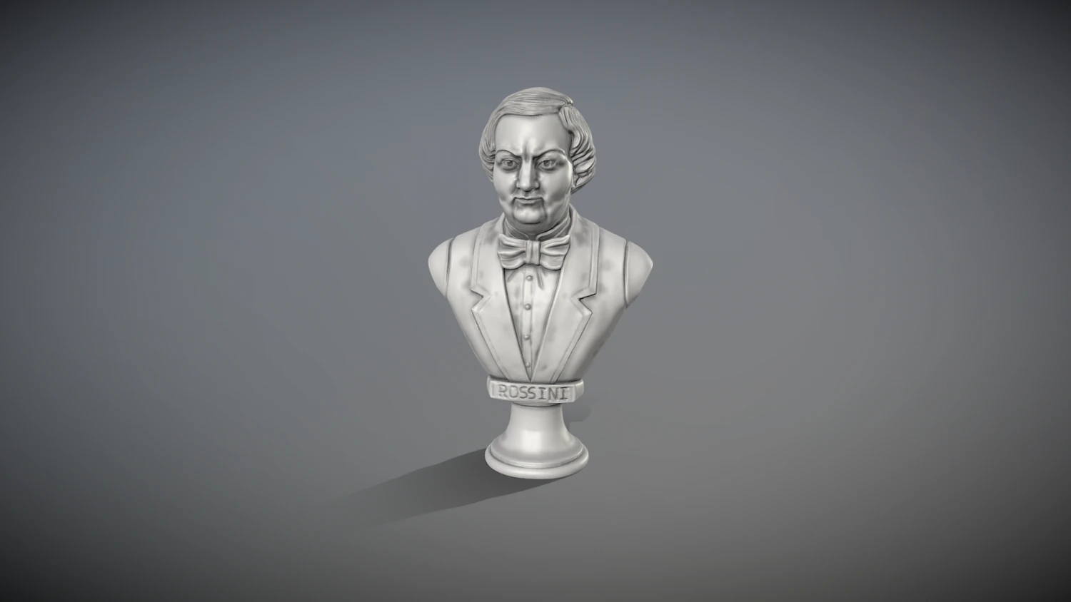Rossini Gioacchino Composer Bust 3D Print Model .c4d .max .obj .3ds .fbx .stl .blend