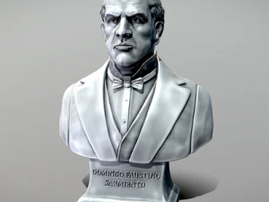 ドミンゴ・ファウスティノ・サルミエントの胸像 3Dプリントモデル