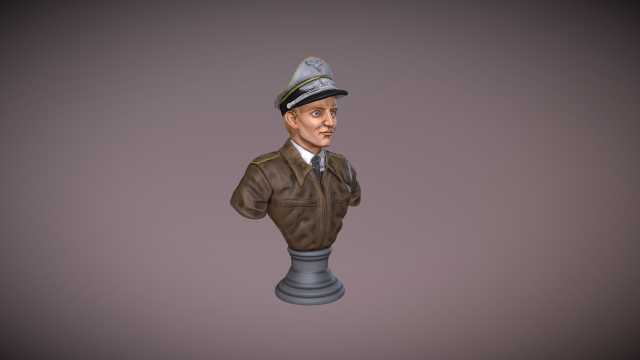 Erich Alfred Hartmann Bust Modèles 3D en vedette .c4d .max .obj .3ds .fbx .stl .blend 