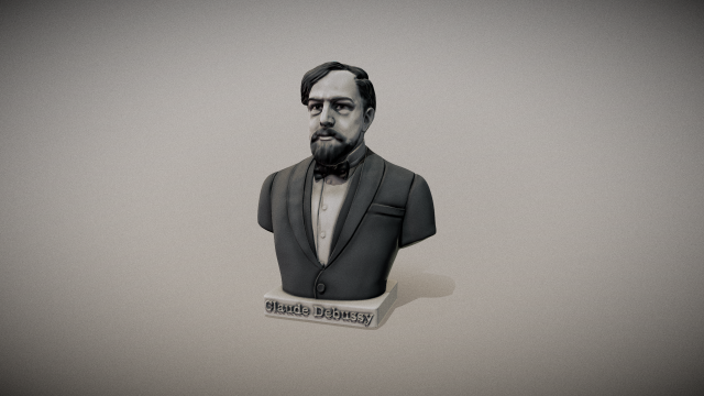 Claude Debussy bust for 3d print Modelo de Impressão 3D .c4d .max .obj .3ds .fbx .stl .blend 