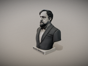 Claude Debussy bust for 3d print Modelo de Impressão 3D
