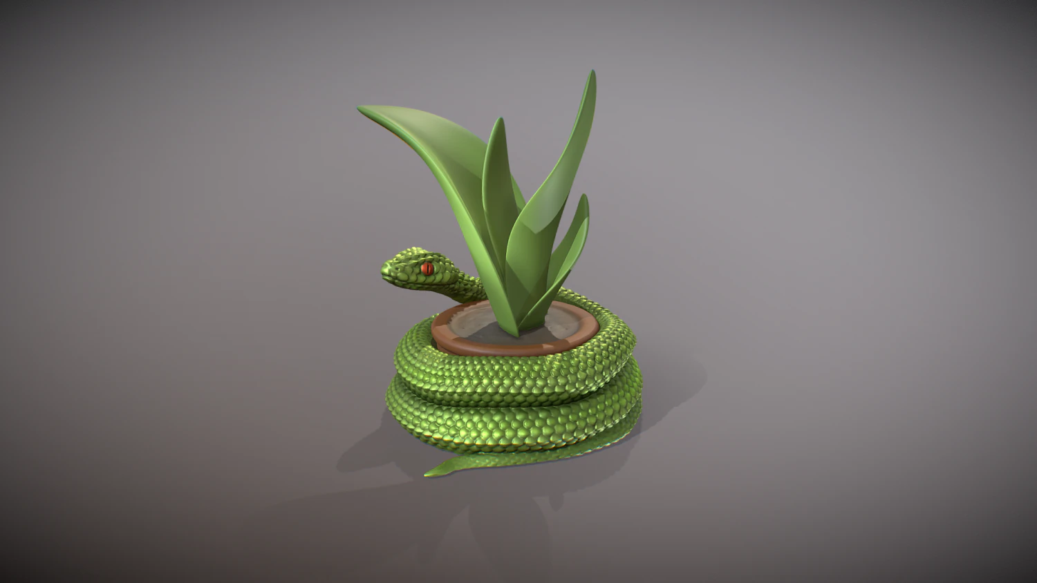 Snake pot or planter for 3d print 3D print model 3D Print Model .c4d .max .obj .3ds .fbx .stl .blend
