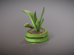 Snake pot or planter for 3d print 3D print model 3D Print Model