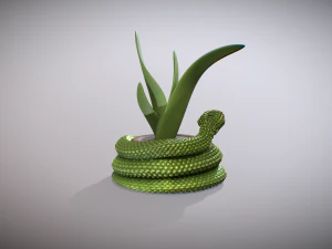 Snake pot or planter for 3d print 3D print model 3D Print Model
