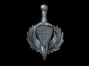 Mod&egrave;le pendentif &Eacute;p&eacute;e de Saint Michel Modèles 3D en vedette