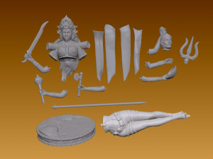 Kali Goddess for 3D print 3D प्रिंट मॉडल