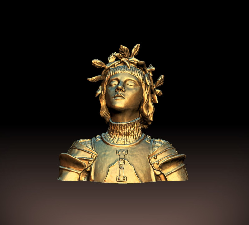 Joan of arc bust 3D print model 3D Print Model .c4d .max .obj .3ds .fbx .stl .blend 