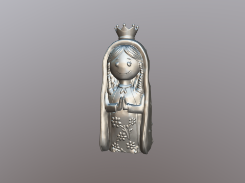 Virgen Porfis o Virgen Plis souvenir 3Dプリントモデル