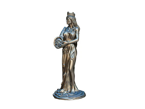 Statue Tyche Goddess Fortune Greek 3D Print Model