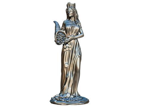 Statue Tyche Goddess Fortune Greek 3D Принт Модель