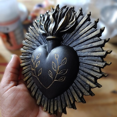 Sacred Heart Wall Ornament Modelo de impresión 3D .c4d .max .obj .3ds .fbx .stl .blend