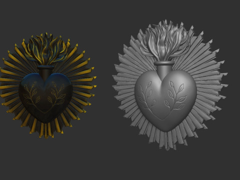 Sacred Heart Wall Ornament Modelo de impresión 3D