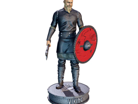 Ragnar Lothbrok from Vikings Figurine 3D Print Model