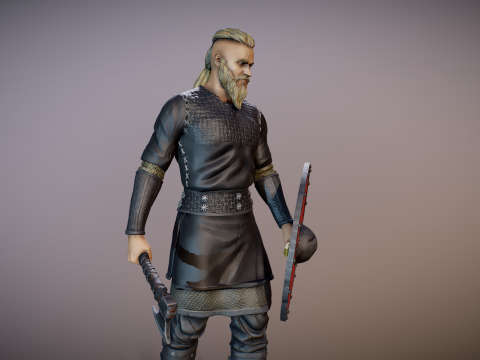 Ragnar Lothbrok from Vikings Figurine Modèles 3D en vedette