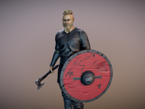 Ragnar Lothbrok from Vikings Figurine Modèles 3D en vedette