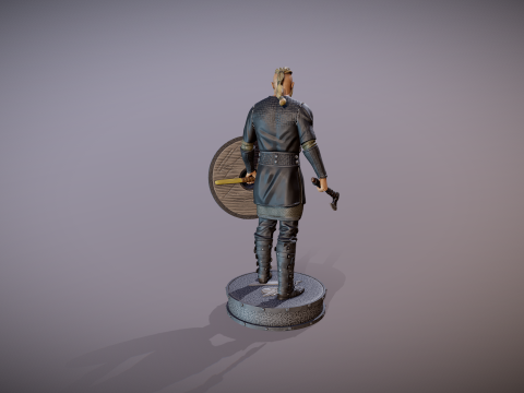 Ragnar Lothbrok from Vikings Figurine Modèles 3D en vedette