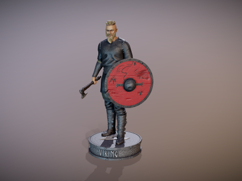 Ragnar Lothbrok from Vikings Figurine Modèles 3D en vedette