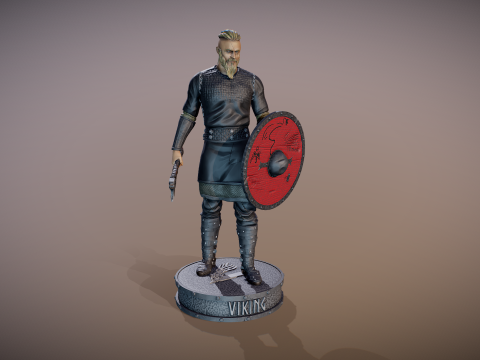 Ragnar Lothbrok from Vikings Figurine Modèles 3D en vedette