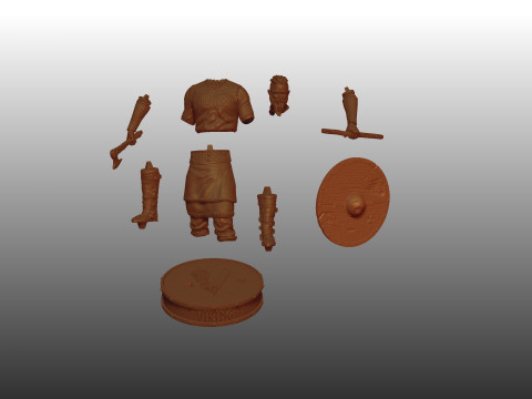 Ragnar Lothbrok from Vikings Figurine Modèles 3D en vedette