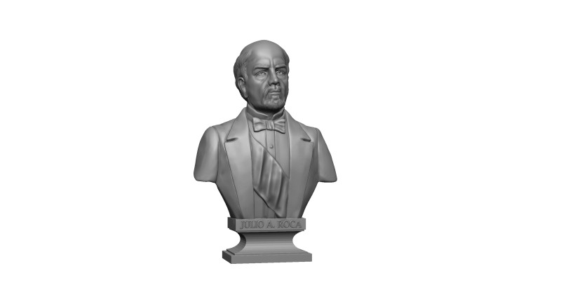 Busto de Julio Argentino Roca Modelo de impresión 3D .c4d .max .obj .3ds .fbx .stl .blend