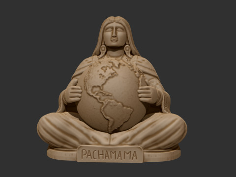 Pachamama totem statue Modelo de impresión 3D