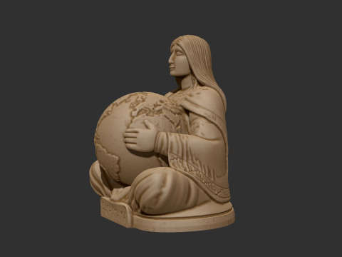 Pachamama totem statue Modelo de impresión 3D