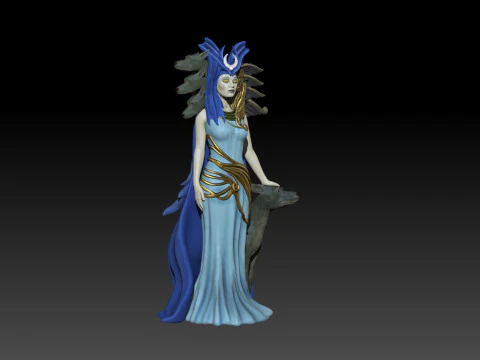 Hecate Goddess Statue 3D Print Model