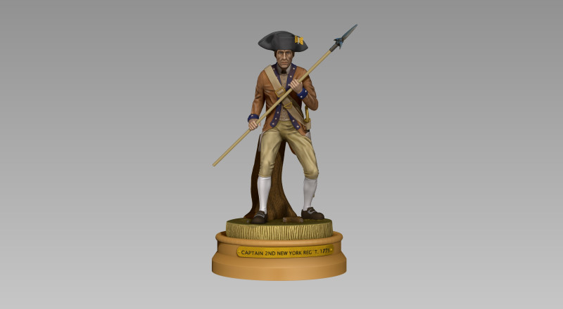 Soldiers of the Revolution Captain 3D 프린트 모델 .c4d .max .obj .3ds .fbx .stl .blend 