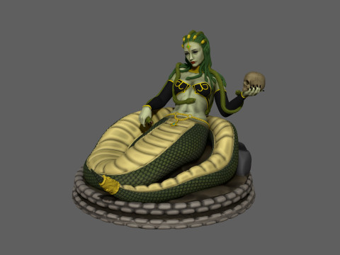 Medusa Statue Gorgon Goddess Greek Modelo de impresión 3D