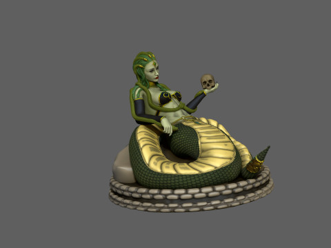 Medusa Statue Gorgon Goddess Greek Modelo de impresión 3D