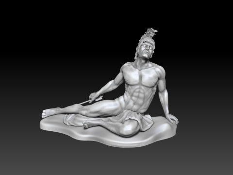 Achilles wounded by an arrow in the heel 3D Print Model