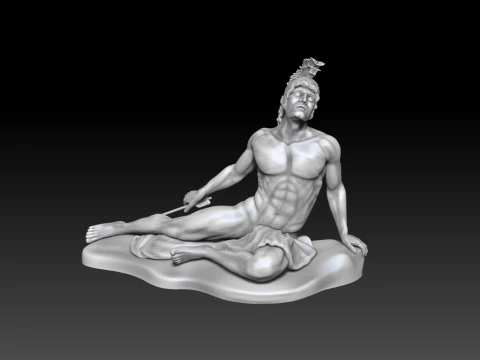 Aquiles ferido por uma flecha no calcanhar Modelo de Impressão 3D