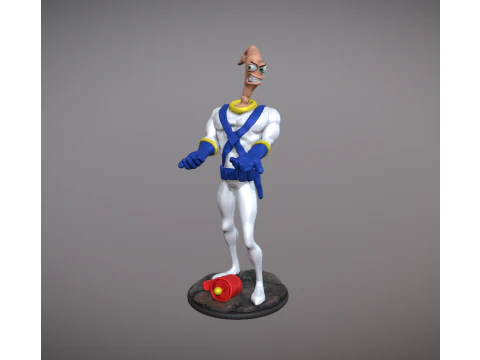 Aardworm Jim beeldje 3D printmodel
