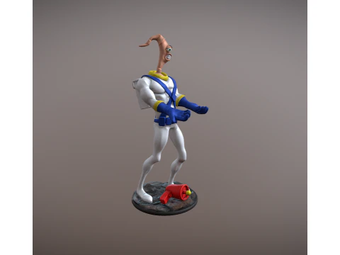 Earthworm Jim figurine 3D Print Model