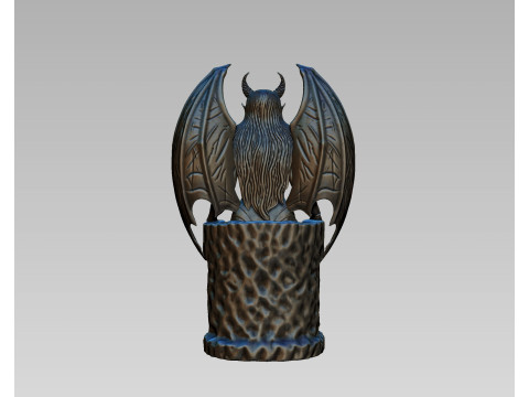 Lilith on her throne succubus monster sculpture 3D Baskı Modeli