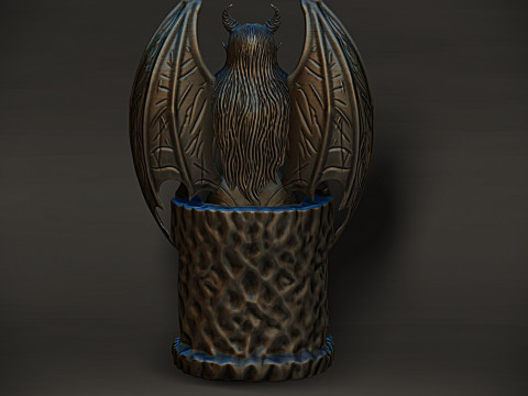 Lilith on her throne succubus monster sculpture 3D Baskı Modeli