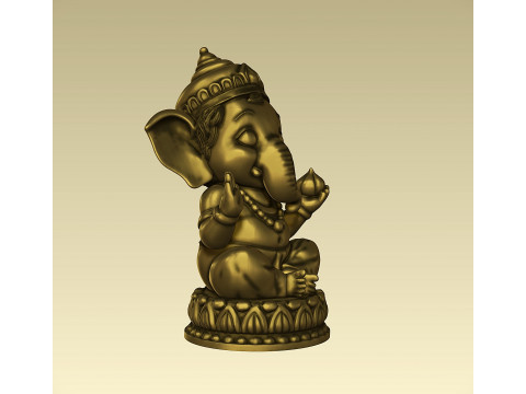 Cute Baby Ganesha statue v2 3D-Druckmodell