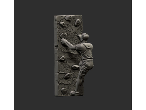 Wall-mounted climber sculpture 3Dプリントモデル