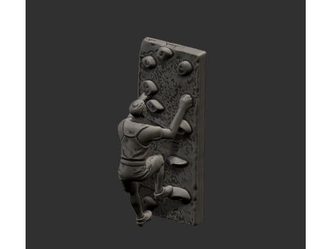 Wall-mounted climber sculpture 3Dプリントモデル