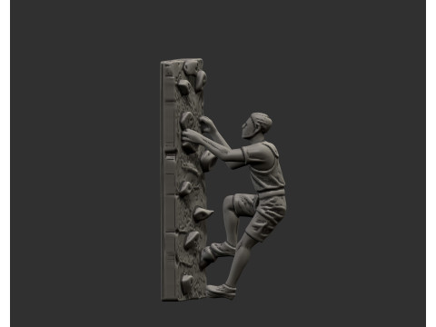 Wall-mounted climber sculpture 3Dプリントモデル