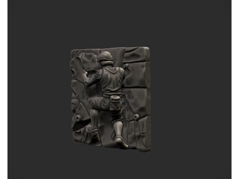 Wall-mounted climber sculpture version 2 3D Принт Модель