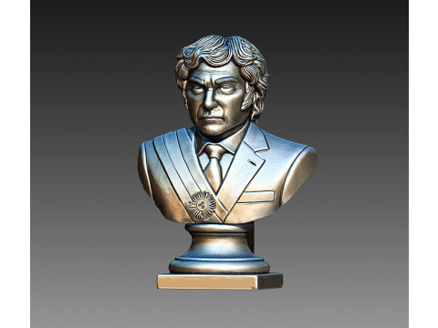 Bust of the President of Argentina Javier Milei Modello di stampa 3D