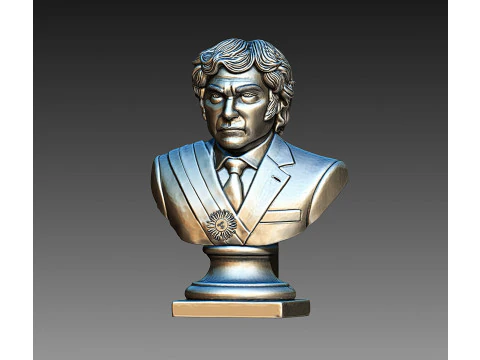 Arjantin Devlet Başkanı Javier Milei'nin büstü 3D Baskı Modeli