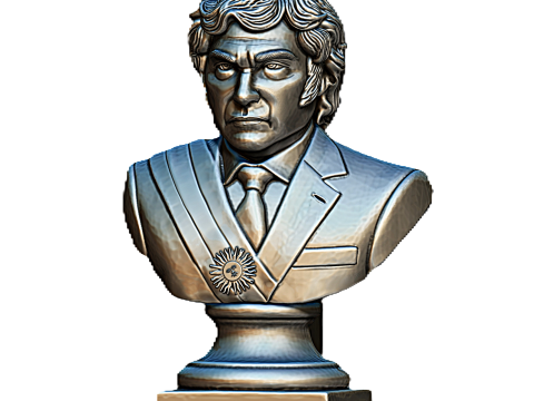 Bust of the President of Argentina Javier Milei Model Cetak 3D