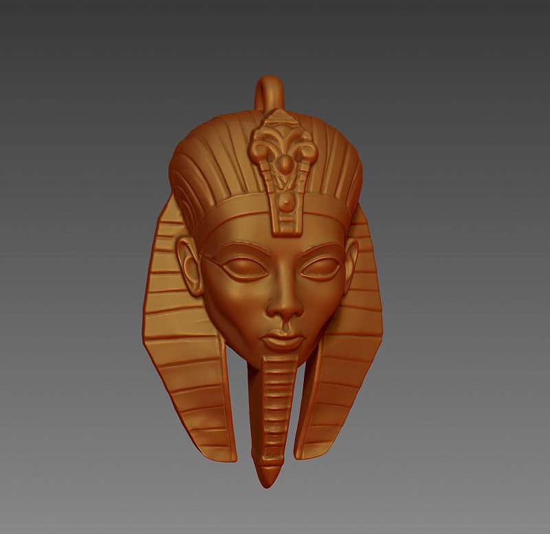 Egyptian Pharaoh pendant or earring 3D Принт Модель .c4d .max .obj .3ds .fbx .stl .blend