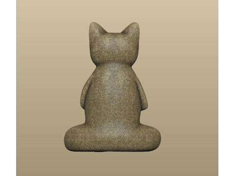 Sculpture of a meditating cat Modello di stampa 3D