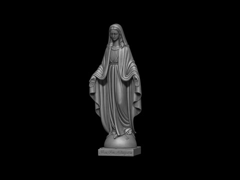 Virgin Miraculous Medal - Virgen Medalla milagrosa Restaurad Modèles 3D en vedette