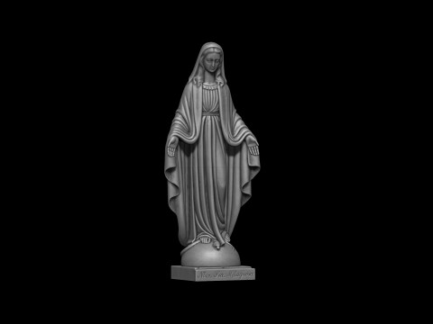 Virgin Miraculous Medal - Virgen Medalla milagrosa Restaurad Modèles 3D en vedette