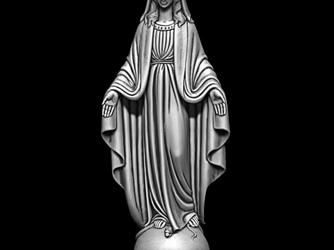 Virgin Miraculous Medal - Virgen Medalla milagrosa Restaurad Modèles 3D en vedette