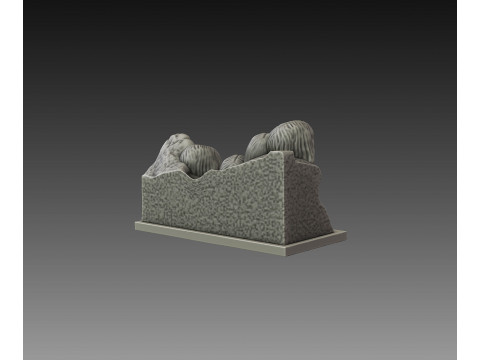 Deep Purple in Rock sculpture Rushmore mountain 3D Druckmodell